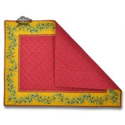 Calisson Red Quilted Placemat By Tissus Toselli