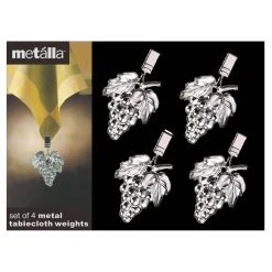 Table Linens Set Of 4 Metal Grapes Tablecloth Weights By Prodyne