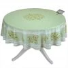 70" Round Clos Des Oliviers Green French Tablecloths By L'Ensoleillade 2 70" Round Clos Des Oliviers Green French Tablecloths By L'Ensoleillade