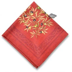Clos Des Oliviers Red Provence Cotton Napkin By L'Ensoleillade