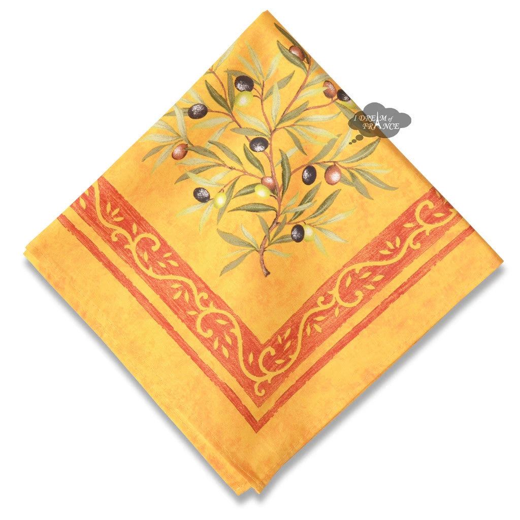 Table Linens Clos Des Oliviers Yellow Provence Cotton Napkin By L'Ensoleillade 3 Table Linens Clos Des Oliviers Yellow Provence Cotton Napkin By L'Ensoleillade