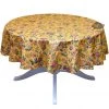 Le Cluny French Linens Table Linens 60" Round Versailles Yellow Acrylic-Coated Cotton Provence Tablecloth By Le Cluny