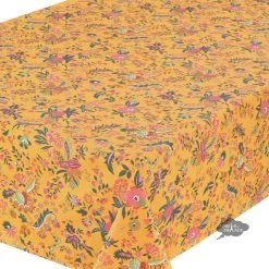 Le Cluny French Linens 60x108" Rectangular Versailles Yellow Acrylic-Coated Cotton Provence Tablecloth By Le Cluny