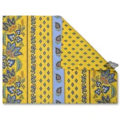 Le Cluny French Linens Lisa Yellow Acrylic-Coated Cotton Reversible Placemat By Le Cluny Table Linens