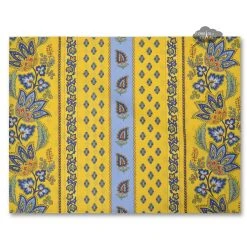 Le Cluny French Linens Lisa Yellow Acrylic-Coated Cotton Reversible Placemat By Le Cluny Table Linens