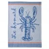 Gone Fishing (A La Pêche) French Jacquard Dish Towel Big Design By Coucke Kitchen