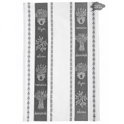 Kitchen St Remy Black Jacquard French Dish Towel By Coucke