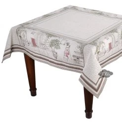 57" Square Gordes Tapestry Tablecloth By Tissus Toselli Table Linens