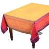 62x78" Rectangular Olive Yellow French Jacquard Tablecloth By L'Ensoleillade