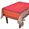 Table Linens 62x78" Rectangular Olive Red French Jacquard Tablecloth By L'Ensoleillade