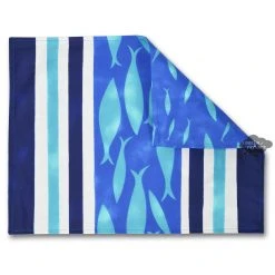 Le Cluny French Linens Fishy Fish Acrylic-Coated Cotton Reversible Placemat By Le Cluny