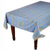 60x138" Rectangular Clos Des Oliviers Blue Acrylic-Coated Cotton Tablecloth By L'Ensoleillade Table Linens 1 60x138" Rectangular Clos Des Oliviers Blue Acrylic-Coated Cotton Tablecloth By L'Ensoleillade Table Linens