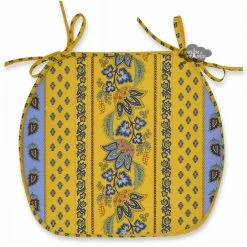 Le Cluny French Linens Lisa Yellow Coated French Style Chair Pad By Le Cluny Table Linens
