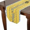Le Cluny French Linens 16x72" Lisa Yellow Acrylic-Coated Cotton Provence Table Runner By Le Cluny Table Linens