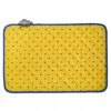 Calisson Yellow & Blue Acrylic-Coated Cotton Quilted Placemats By Tissus Toselli Table Linens