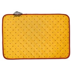Calisson Yellow & Red Acrylic-Coated Cotton Quilted Placemats By Tissus Toselli