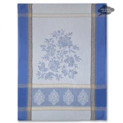 L'Ensoleillade Kitchen Caprice Blue Cotton French Jacquard Dish Towel