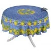 Provence Imports Citrus Blue French Provencal Polyester Tablecloth - 70" Round Table Linens