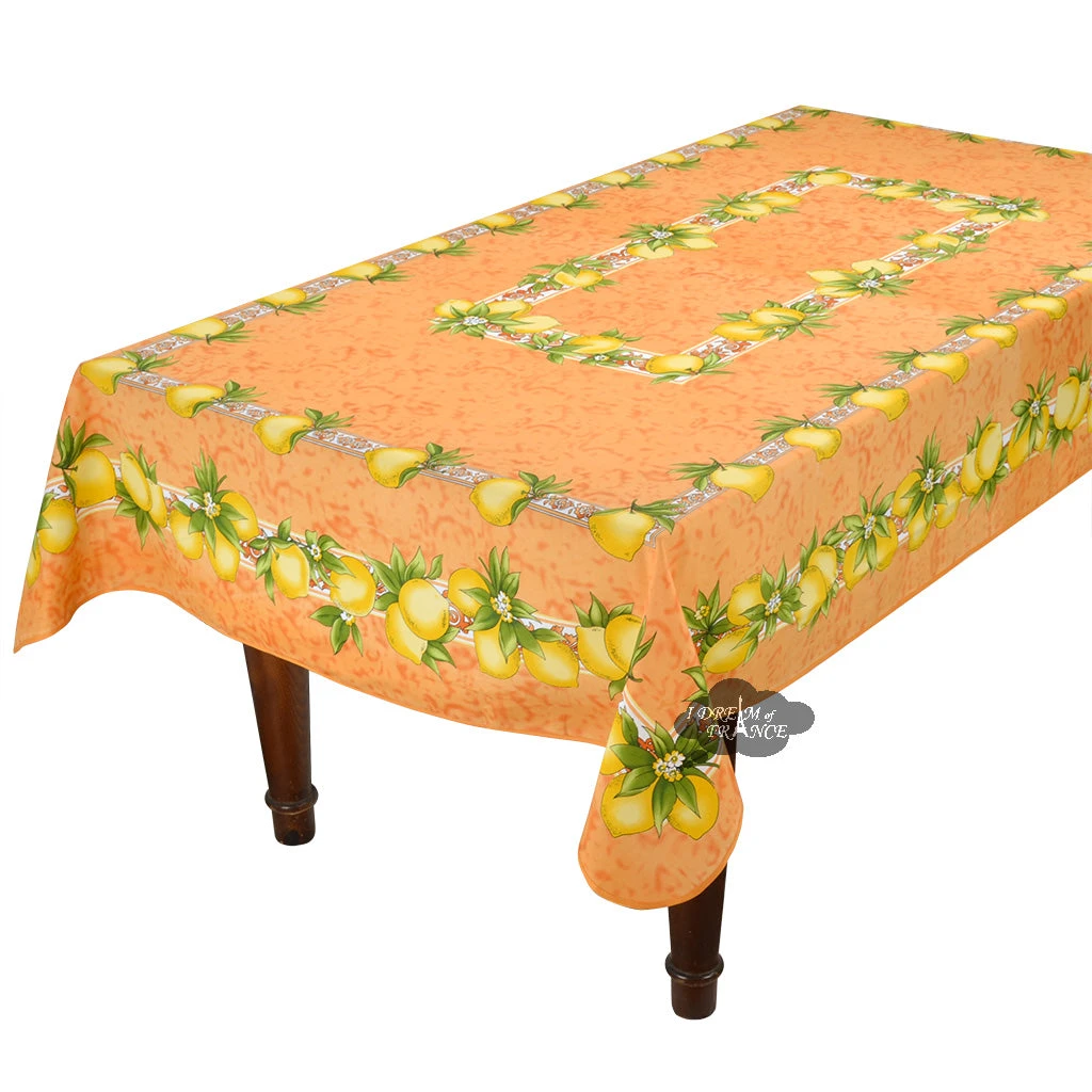 Provence Imports Table Linens Citrus Orange French Provencal Polyester Tablecloth - 59x92" Rectangular 3 Provence Imports Table Linens Citrus Orange French Provencal Polyester Tablecloth - 59x92" Rectangular