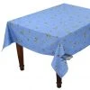 Table Linens 60x138" Rectangular Clos Des Oliviers Blue All-Over Acrylic-Coated Cotton Tablecloth By L'Ensoleillade 1 Table Linens 60x138" Rectangular Clos Des Oliviers Blue All-Over Acrylic-Coated Cotton Tablecloth By L'Ensoleillade