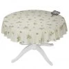 58" Round Clos Des Oliviers Cream All-Over Tablecloth By L'ensoleillade Table Linens