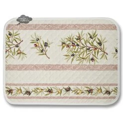 L'Ensoleillade Clos Des Oliviers Cream Cotton Quilted Placemats Table Linens