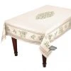 60x96" Rectangular Clos Des Oliviers Cream Acrylic-Coated Cotton Tablecloth By L'Ensoleillade