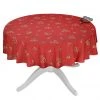 58" Round Clos Des Oliviers Red French All-Over Tablecloth By L'ensoleillade 1 58" Round Clos Des Oliviers Red French All-Over Tablecloth By L'ensoleillade