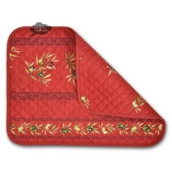 L'Ensoleillade Clos Des Oliviers Red Cotton Quilted Placemats