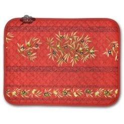 L'Ensoleillade Clos Des Oliviers Red Cotton Quilted Placemats