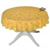 58" Round Clos Des Oliviers Yellow All-Over Tablecloth By L'ensoleillade Table Linens