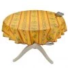 58" Round Clos Des Oliviers Yellow Tablecloth By L'ensoleillade Table Linens