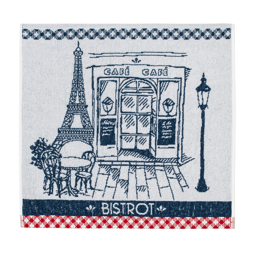Authentic Bistro (Bistrot Authentique) Terry Square Towel By Coucke 3 Authentic Bistro (Bistrot Authentique) Terry Square Towel By Coucke