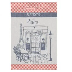 Authentic Bistro (Bistrot Authentique) French Jacquard Dish Towel By Coucke Kitchen