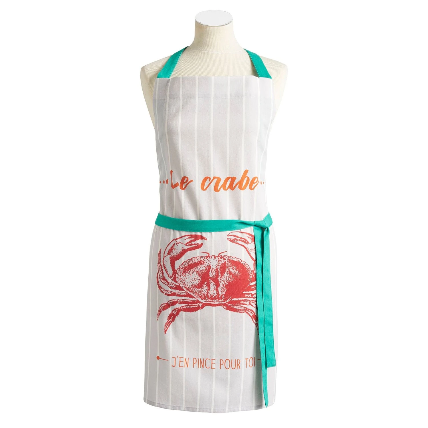 Crab (Crabe) Cotton Kitchen Apron By Coucke 3 Crab (Crabe) Cotton Kitchen Apron By Coucke