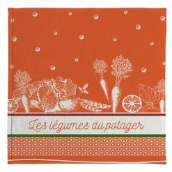 Vegetables Of The Garden (Legumes Du Potager) Terry Square Towel By Coucke