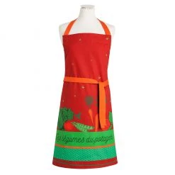 Vegetables Of The Garden (Legumes Du Potager) Cotton Kitchen Apron By Coucke