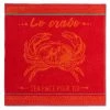Crab Terry Square Towel By Coucke Kitchen