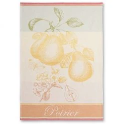 Pear Tree (Poirier) French Jacquard Dish Towel By Coucke Kitchen