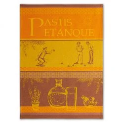 Kitchen Pastis Petanque Provence French Jacquard Dish Towel By Coucke