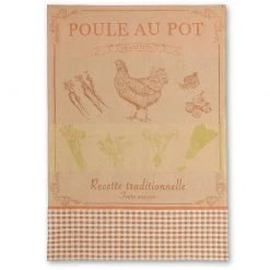 Poule Au Pot French Jacquard Dish Towel By Coucke Kitchen