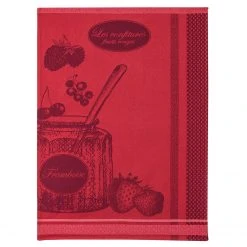 Kitchen Jam Jar (Pot De Confiture) French Jacquard Dish Towel By Coucke