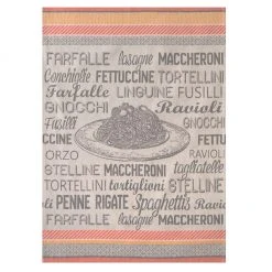 Kitchen Pasta Dish (Plat De Pates) French Jacquard Cotton Dish Towel By Coucke