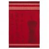 Kitchen Salt (Le Sel) French Jacquard Red Dish Towel By Coucke