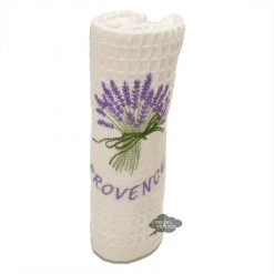 Towels Lavender Cream Waffle Weave Kitchen Towel By Tissus Toselli