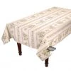 59" Square Clos Des Oliviers Cream Acrylic-Coated Cotton Tablecloth By L'Ensoleillade 2 59" Square Clos Des Oliviers Cream Acrylic-Coated Cotton Tablecloth By L'Ensoleillade