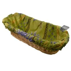 Le Cluny French Linens Lavender Green Provence Baguette Basket With Removable Liner By Le Cluny