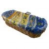 Le Cluny French Linens Monaco Blue & Yellow French Baguette Basket With Removable Liner By Le Cluny Table Linens