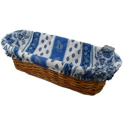 Le Cluny French Linens Lisa White French Baguette Basket With Removable Liner By Le Cluny