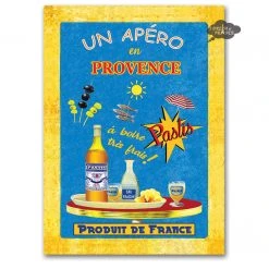 Provence Apero French Cotton Kitchen Towel By L'Ensoleillade